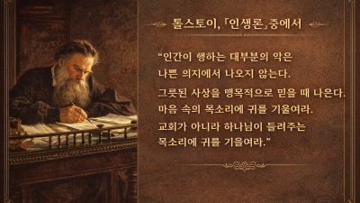 사유하지 않는 신앙은 악의 통로가 된다.